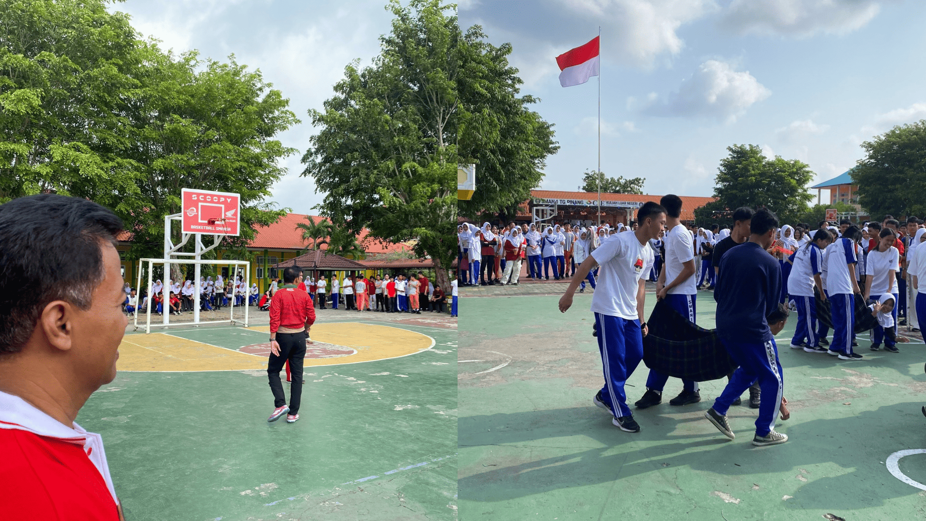 GELORA MERAH PUTIH DI LAPANGAN SMAN 1 TANJUNGPINANG MELEDAK DALAM KESERUAN RAYAKAN HUT KEMERDEKAAN REPUBLIK INDONESIA KE-81