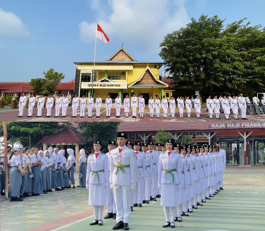 Dari Lapangan Tugas Kembali ke SMA Negeri 1 Tanjungpinang, Paskibra dan Paskibraka Disambut Penuh Bangga
