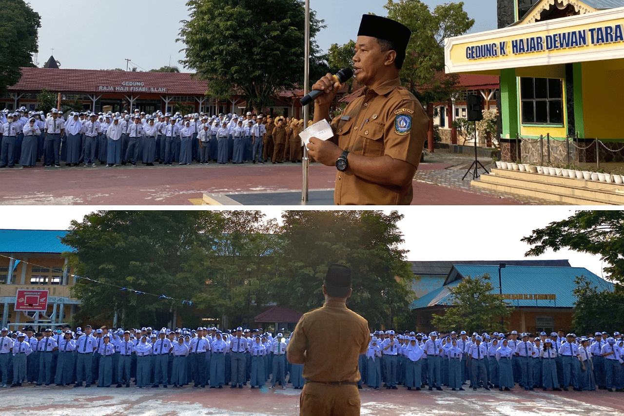 Matangkan Persiapan dan Pengarahan HUT ke-70, SMAN 1 Tanjungpinang Gelar Apel Pagi di Pimpin Langsung Kepala Sekolah