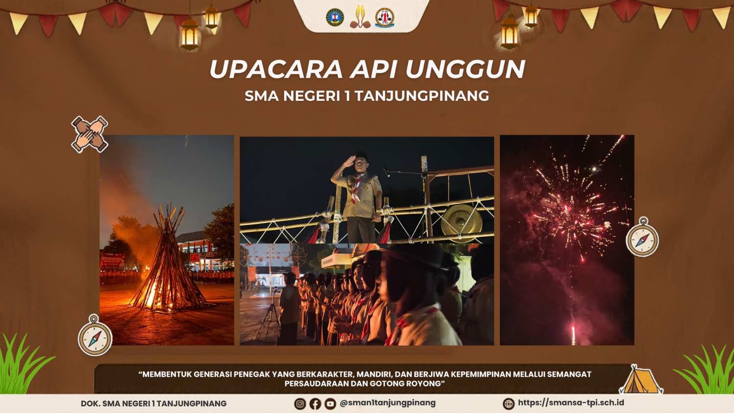 Penuh Nuansa Kebersamaan, Upacara Api Unggun PTA SMAN 1 Tanjungpinang Sukses Digelar