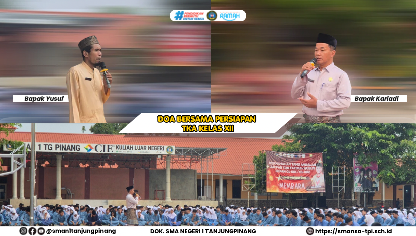 SMAN 1 Tanjungpinang Gelar Doa Bersama, Siapkan Mental dan Spiritual Siswa Kelas 12 Hadapi Tes Kemampuan Akademik